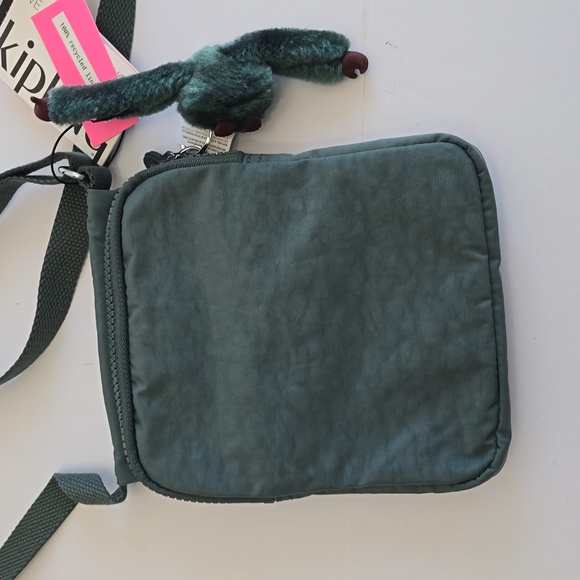 NWT KIPLING NW Eldorado Crossbody Bag Monkey Charm Key Chain Aloe Tonal Aloe - Picture 8 of 16